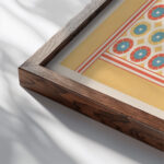 20. Plafond du Tombeau Damenheb n° 90 21. Plafond du Tombeau de Menkheper n° 79 1911 Gustave Jequier close up dark wood mockup