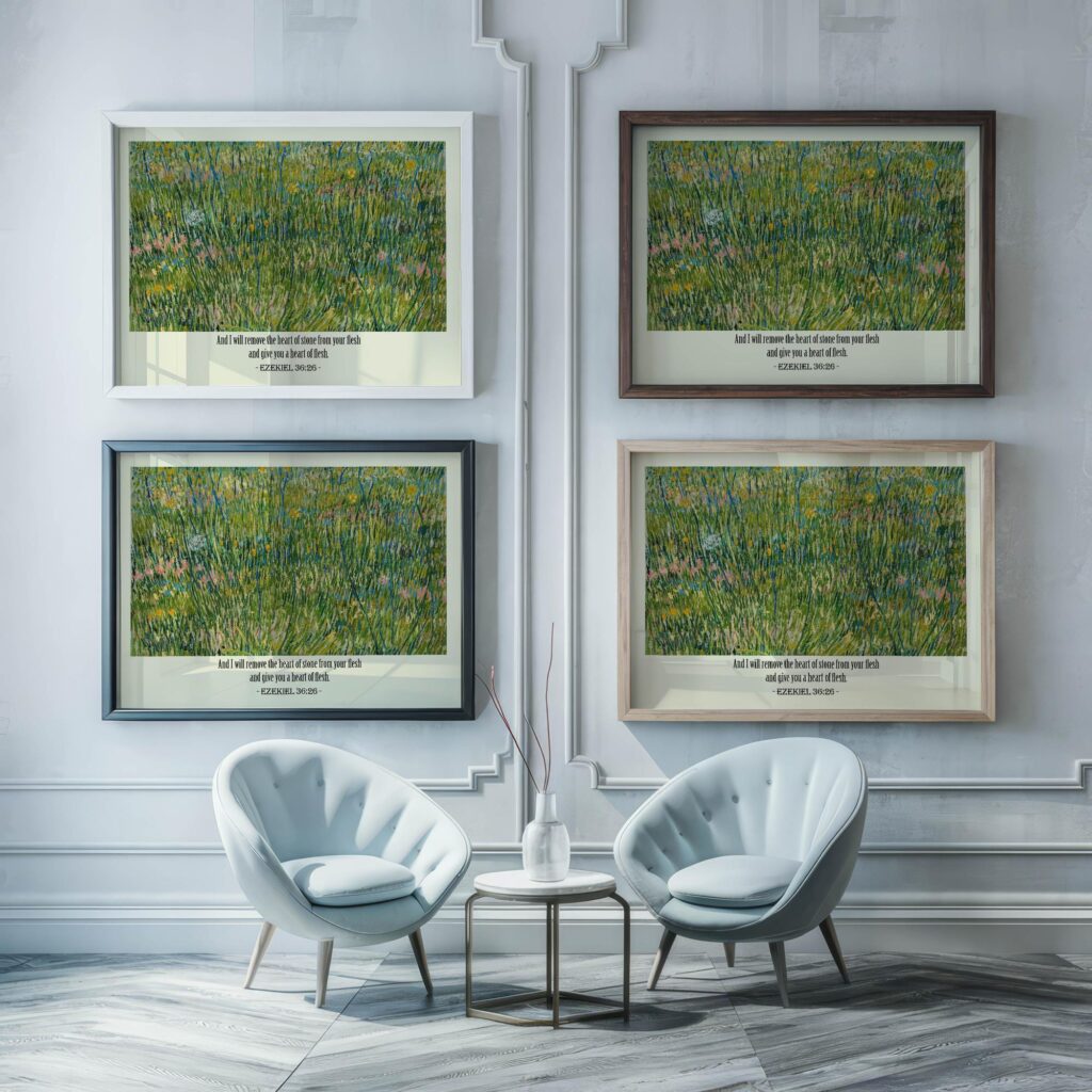 22 Ezekiel 36 26 framed posters mockup