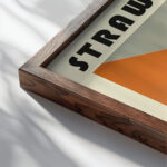24 strawberry bauhaus 3x4 close up dark wood mockup