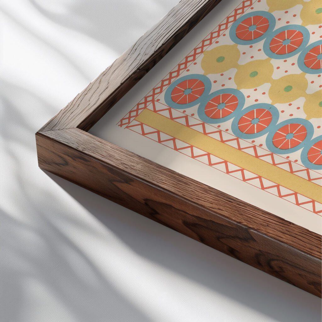 24. Plafond du Tombeau Damenemant n° 58 1911 Gustave Jequier close up dark wood mockup