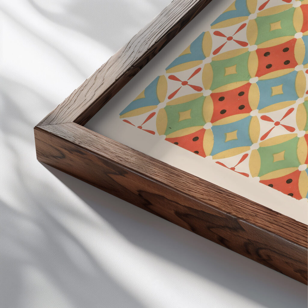 27. Plafond du Tombeau de Nekht Min n° 87 28. Plafond du Tombeau n° 91 Anonyme 1911 Gustave Jequier close up dark wood mockup