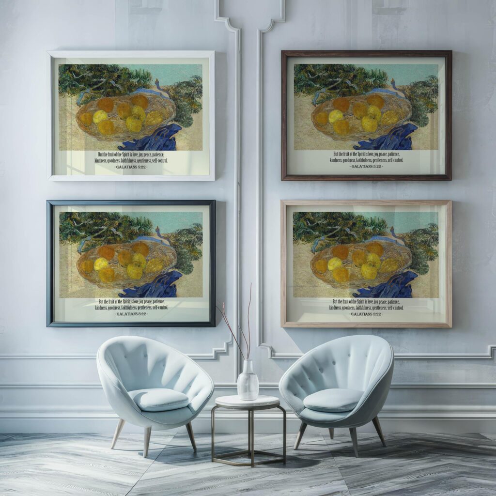 29 Galatians 5 22 framed posters mockup