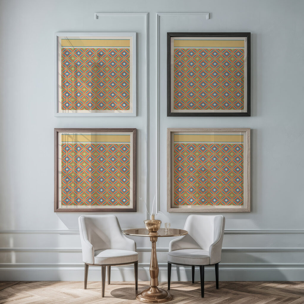 29. Plafond du Tombeau Damenemhat n° 82 1911 Gustave Jequier framed posters mockup