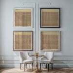 29. Plafond du Tombeau Damenemhat n° 82 1911 Gustave Jequier framed posters mockup