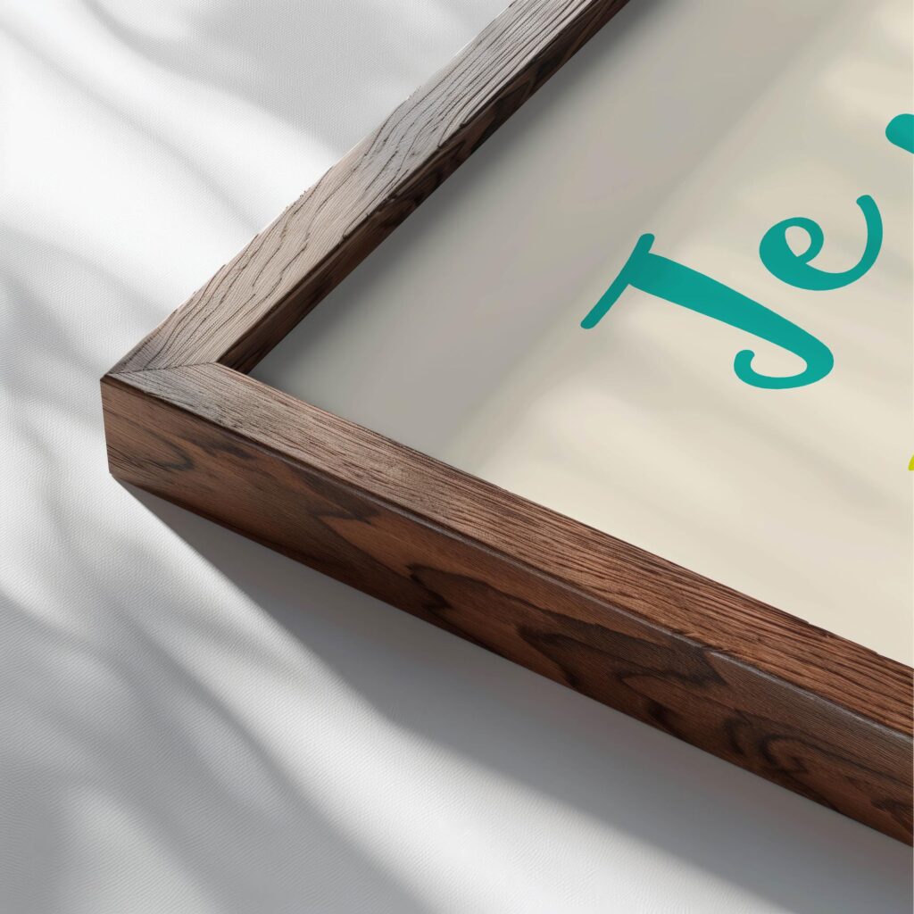 3 je peux toutparChristquimefortifie close up dark wood mockup