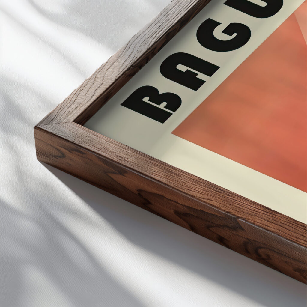 30 baguette bauhaus 3x4 close up dark wood mockup