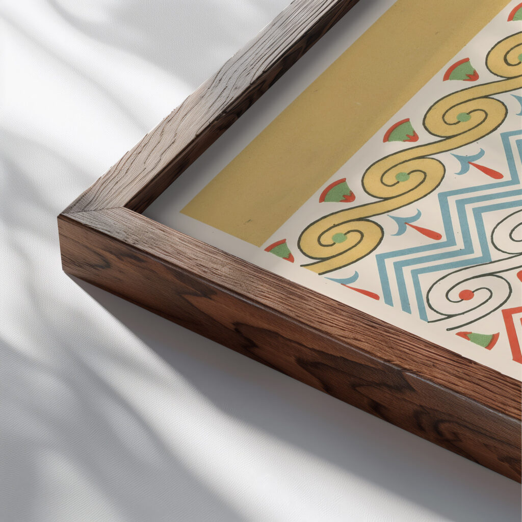 31. Plafond du Tombeau de Sou m Nout n° 92 1911 Gustave Jequier close up dark wood mockup