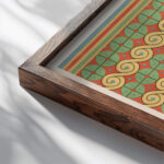 32. Plafond du Tombeau de Pa Nehasi Drah Aboul Negga 1911 Gustave Jequier close up dark wood mockup