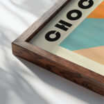 33 chocolate bauhaus 3x4 close up dark wood mockup