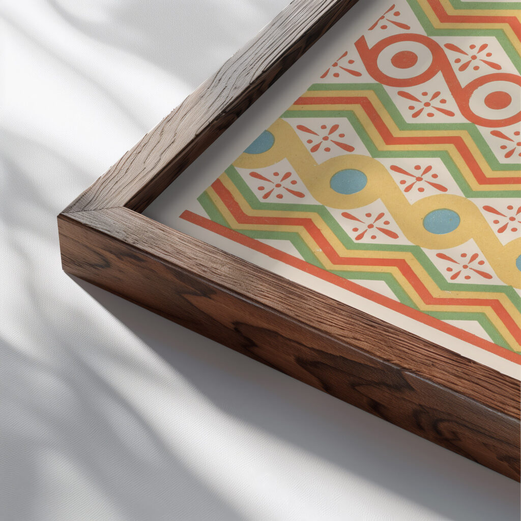 33. Plafond du Tombeau Danna n° 81 1911 Gustave Jequier close up dark wood mockup