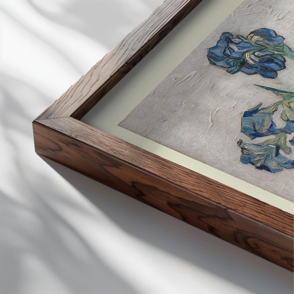 36 Matthew 6 28 close up dark wood mockup