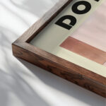 39 donut bauhaus 3x4 close up dark wood mockup