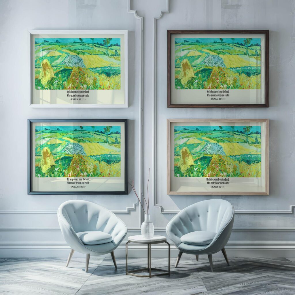 4 Psalm 121 1 framed posters mockup