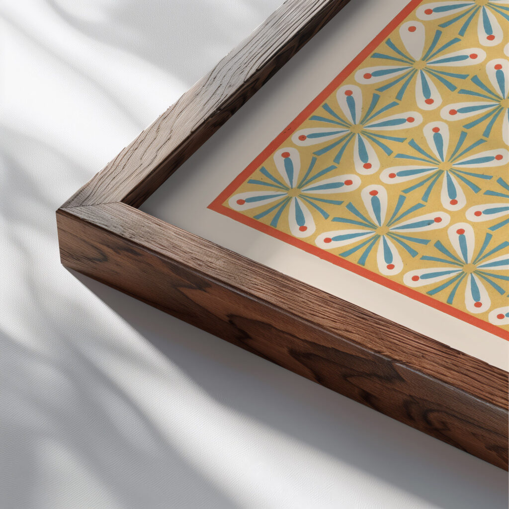 40. Plafond du Tombeau de Hapousenb n° 67 1911 Gustave Jequier close up dark wood mockup