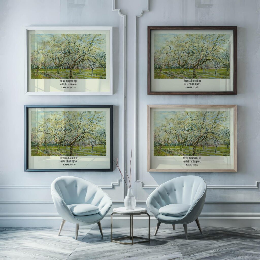 41 Isaiah 55 12 framed posters mockup