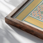 41. Plafond du Tombeau Damenemhat n° 82 1911 Gustave Jequier close up dark wood mockup