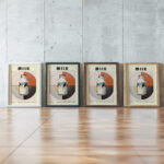 43 milk bauhaus 3x4 framed posters mockup