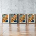 44 cookie bauhaus 3x4 framed posters mockup