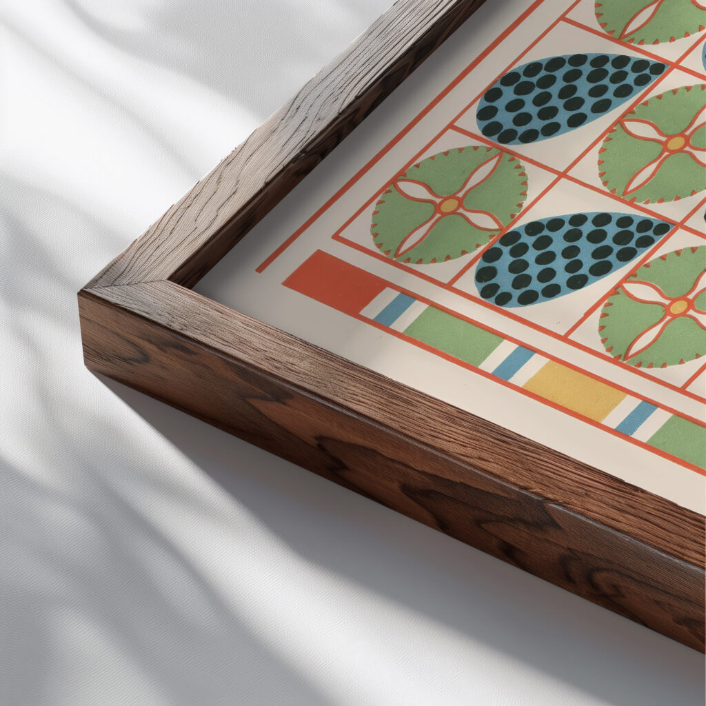 44. Plafond du Tombeau Damenemant n° 58 1911 Gustave Jequier close up dark wood mockup