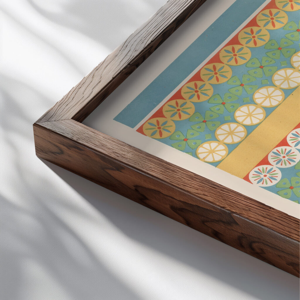 46. Plafond du Tombeau de Nesi pa Noferher n° 68 1911 Gustave Jequier close up dark wood mockup