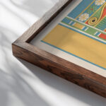 49. Plafond du Tombeau de Nesi pa Noferher n° 68 1911 Gustave Jequier close up dark wood mockup