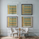 49. Plafond du Tombeau de Nesi pa Noferher n° 68 1911 Gustave Jequier framed posters mockup