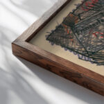 5 Uhr around 1921 Karl Wiener close up dark wood mockup