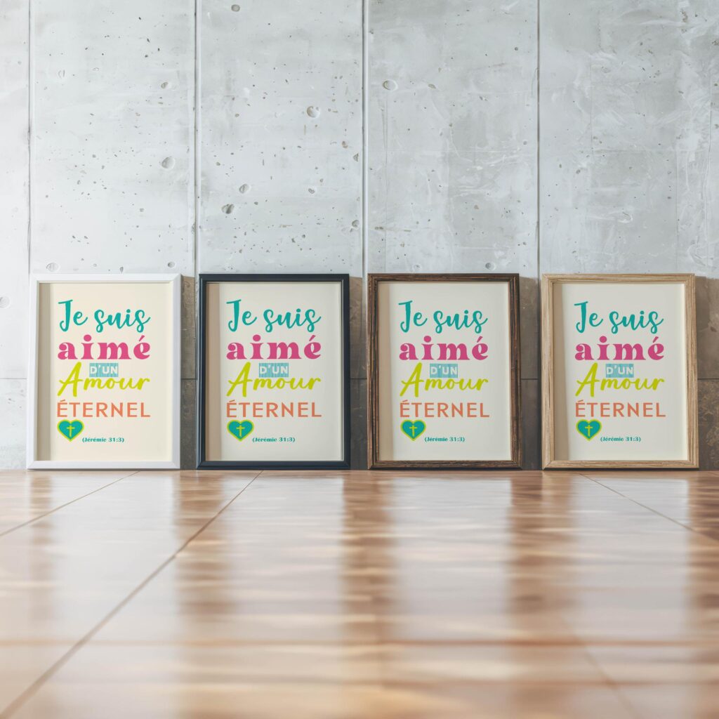 5 jesuisaimedunamoureternel framed posters mockup