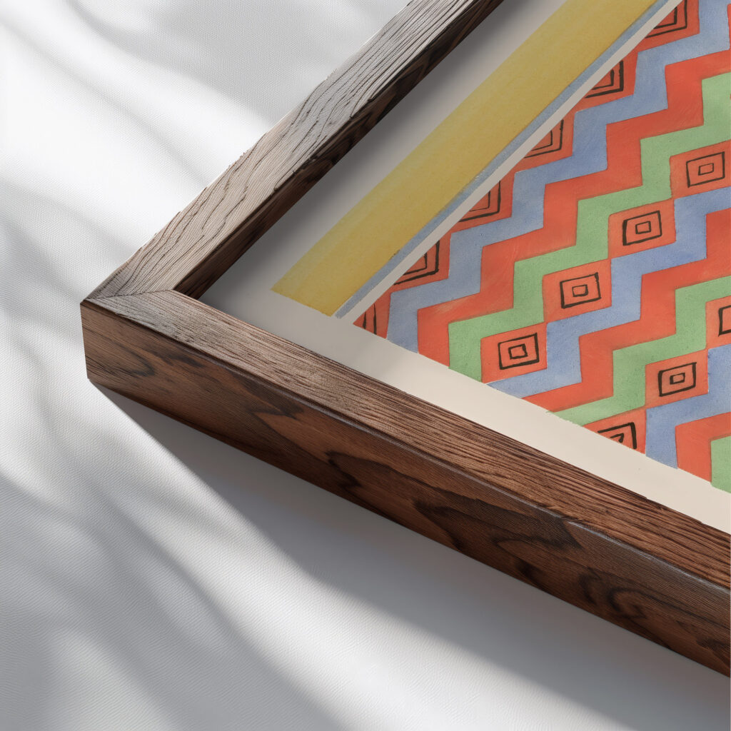 5. Plafond du Tombeau Damounzeh ° 84 6. Plafond du Tombeau Damenemheb 1911 Gustave Jequier close up dark wood mockup