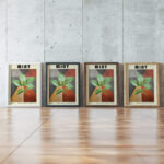 50 mintbauhaus 3x4 framed posters mockup