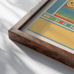 50. Plafond du Tombeau de Nesi pa Noferher n° 68 1911 Gustave Jequier close up dark wood mockup