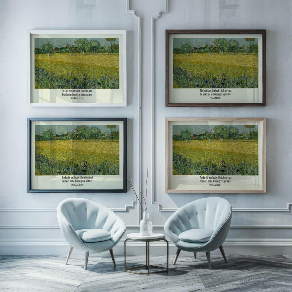 6 Psalm 23 1 framed posters mockup