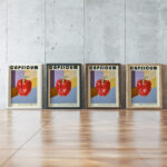 6 capsicum bauhaus 3x4 framed posters mockup