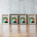 7 brocoli bauhaus 3x4 framed posters mockup