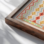 7. Plafond du Tombeau Damenemant n° 58 8. Plafond du Tombeau de Pehsoukehr n° 88 1911 Gustave Jequier close up dark wood mockup