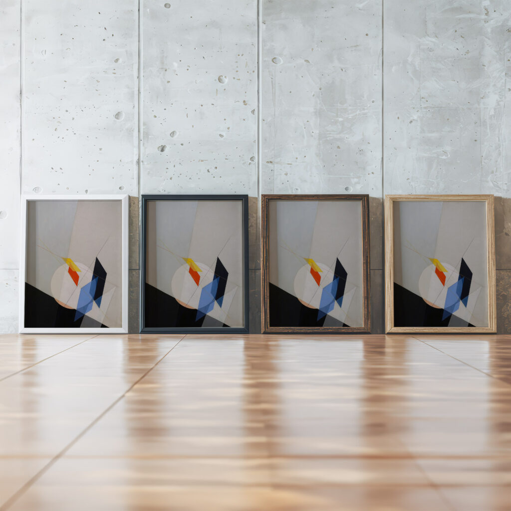 A 18 1927 Laszlo Moholy Nagy framed posters mockup