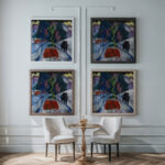 A Bison in Winter The Red Bison 1913 Franz Marc framed posters mockup