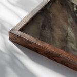 A Bust Of Cardinal Leopoldo De Medici In The Artists Studio Giovanni Boldini close up dark wood mockup