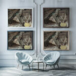 A Bust Of Cardinal Leopoldo De Medici In The Artists Studio Giovanni Boldini framed posters mockup