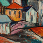 A Hillside Village circa 1914 Bror Julius Olsson Nordfeldt 8 mockup