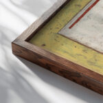 A Page from the Book of Towns 1928 Paul Klee close up dark wood mockup A Page from the Book of Towns 1928 Paul Klee close up dark wood mockup