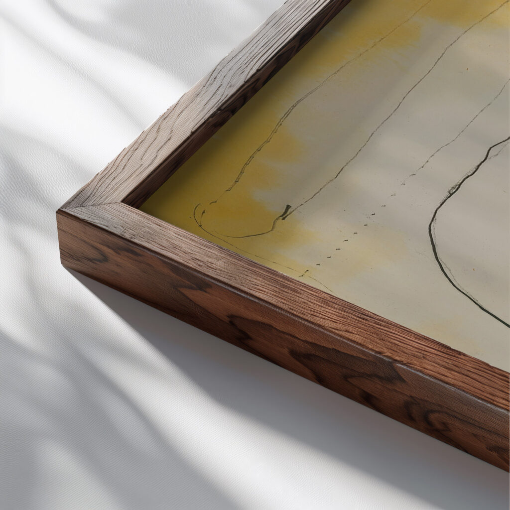 A Pride of Lions Take Note 1924 Paul Klee close up dark wood mockup