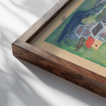 A Villager 1937–1938 Mikulas Galanda close up dark wood mockup