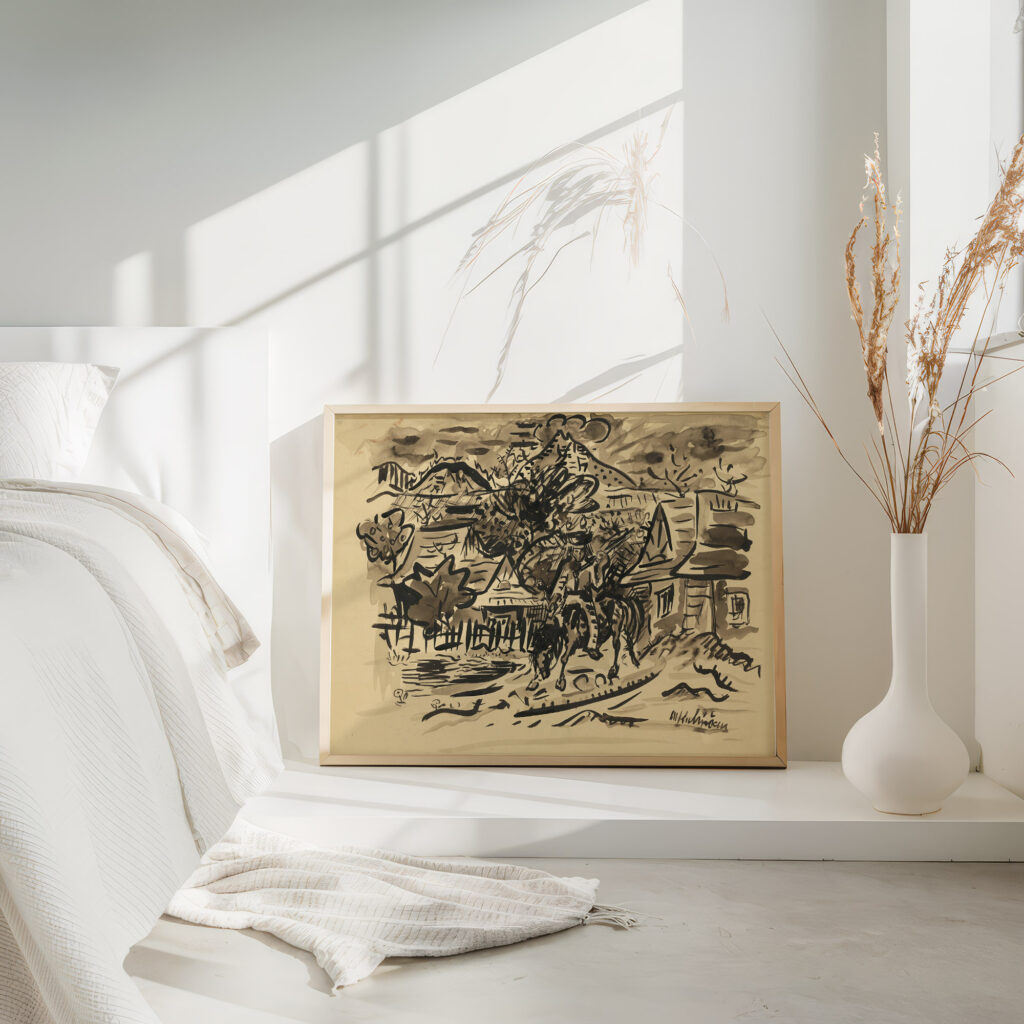 A man from Orava on a horse 1935 Arnold Peter Weisz Kubincan 4 mockup