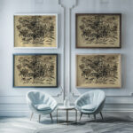 A man from Orava on a horse 1935 Arnold Peter Weisz Kubincan framed posters mockup