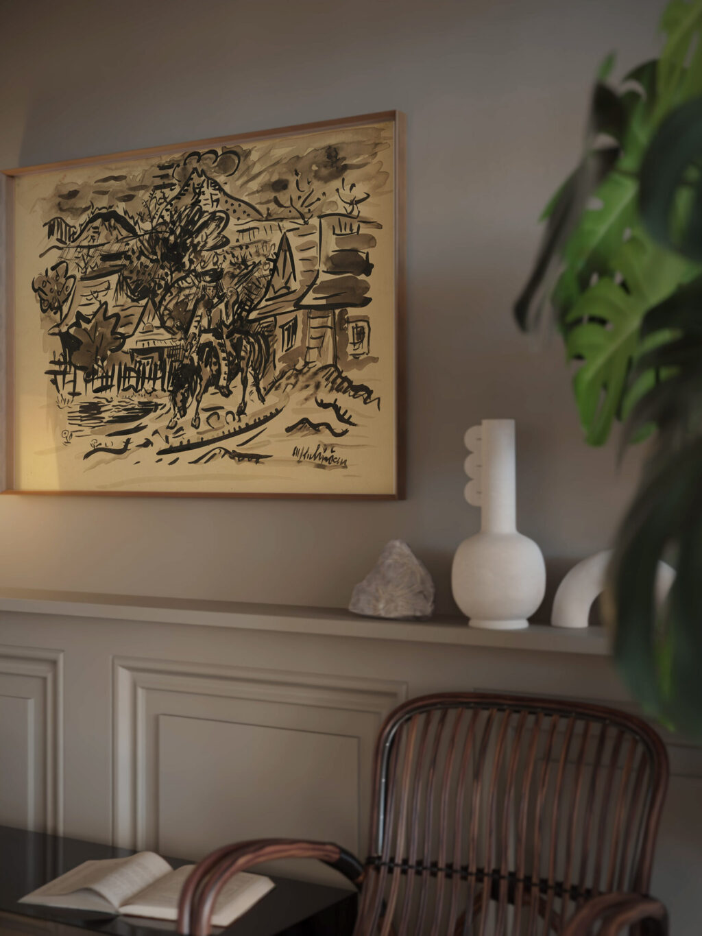 A man from Orava on a horse 1935 Arnold Peter Weisz Kubincan video mockup