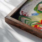 A mulher Amadeo de Souza Cardoso close up dark wood mockup