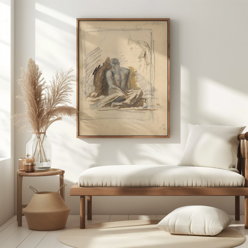 A study of a seated figure of a man 1880–1890 Ladislav Mednyanszky 5 mockup