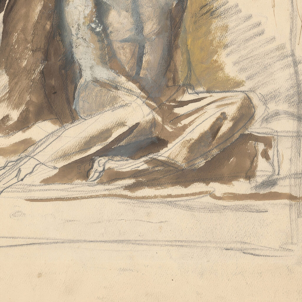 A study of a seated figure of a man 1880–1890 Ladislav Mednyanszky 8 mockup
