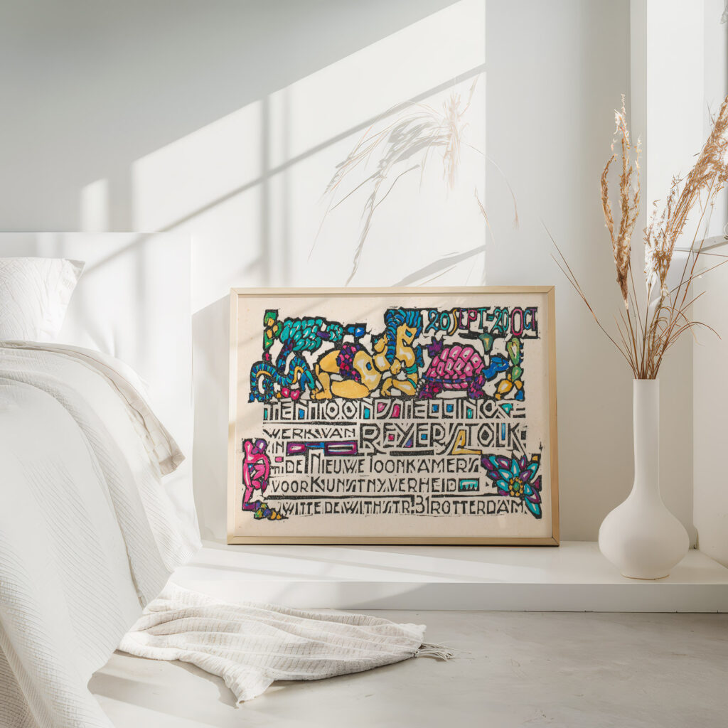 Aankondiging van een tentoonstelling van Reijer Stolk in Rotterdam 1906 Reijer Stolk 4 mockup